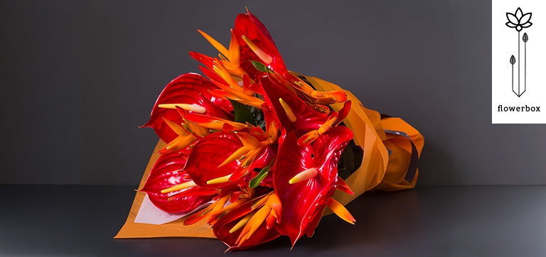 Premium flower bouquet by Flowerbox, handcrafted with luxury blooms