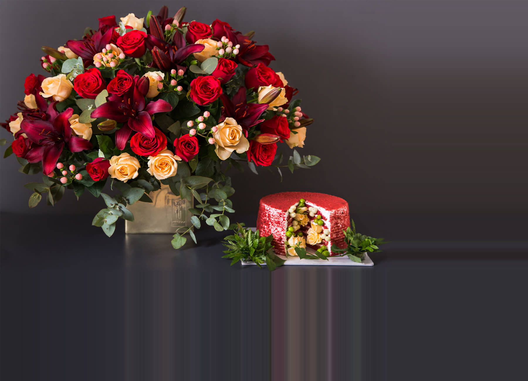 Cake and flower delivery by Flowerbox for premium gifting occasions