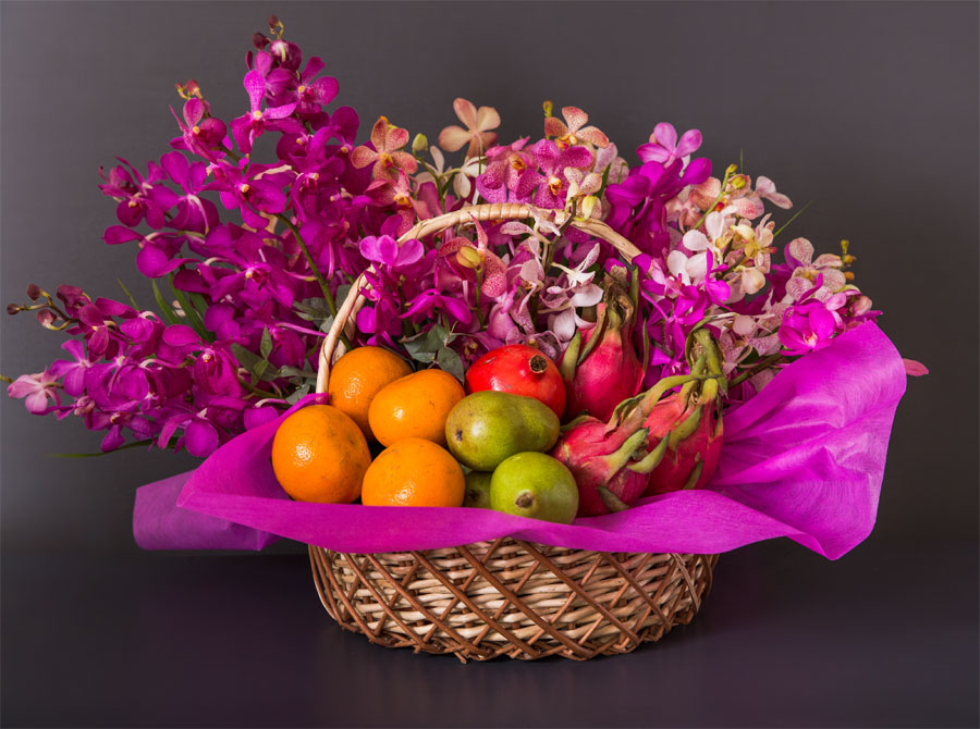 Luxury floral basket arrangements designed with premium blooms