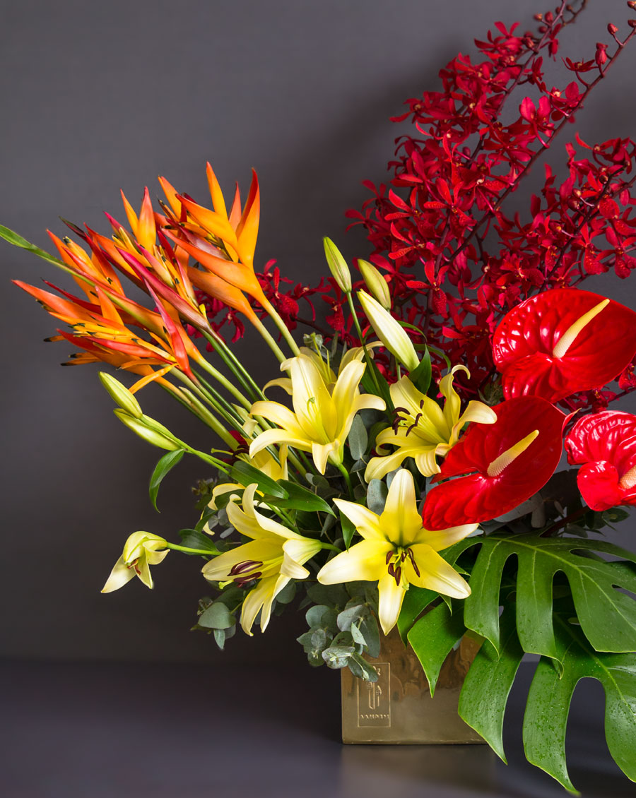 Unique flowers arranged creatively for sophisticated gifting