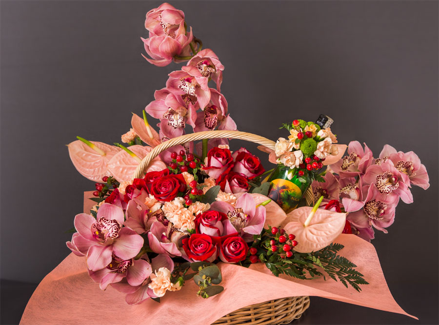 Premium bouquet handcrafted with fresh flowers by Flowerbox