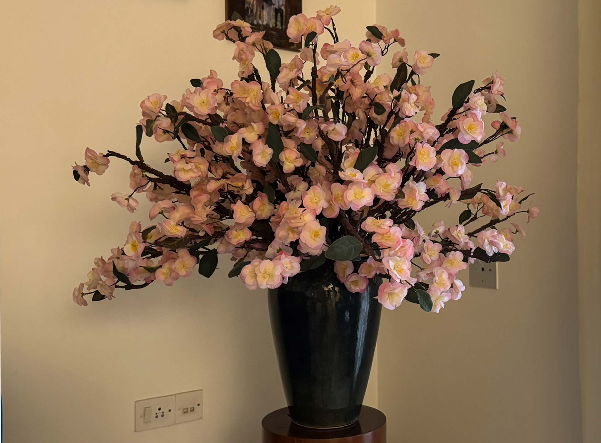 Elegant Japanese cherry blossom floral arrangement