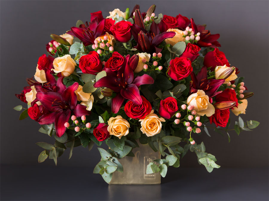 Flower bouquet luxury arrangement by Flowerbox with elegant finish