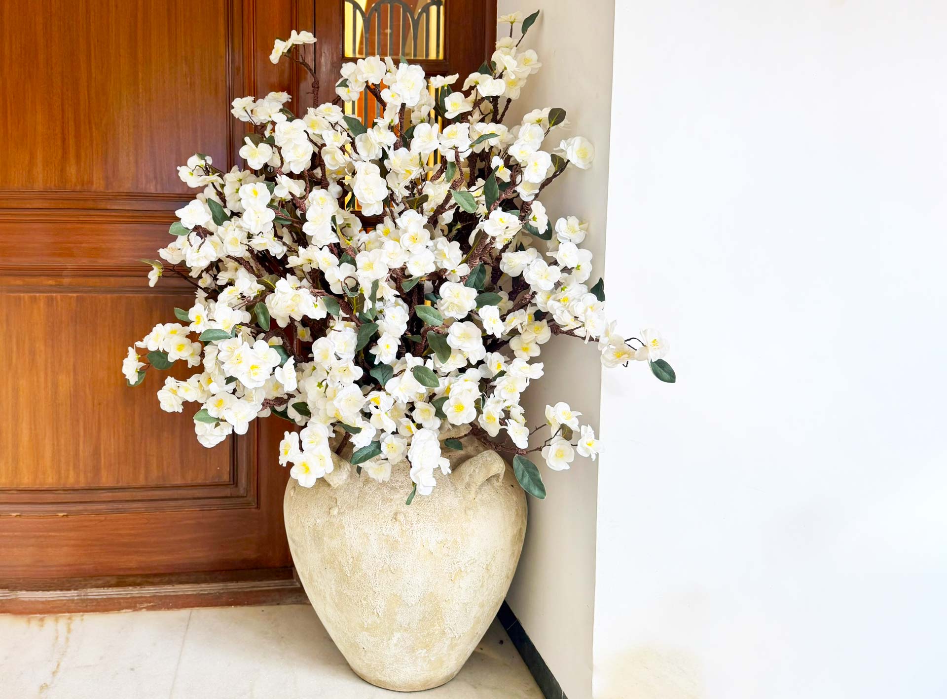 Luxury white cherry blossom bouquet designed by Flowerbox
