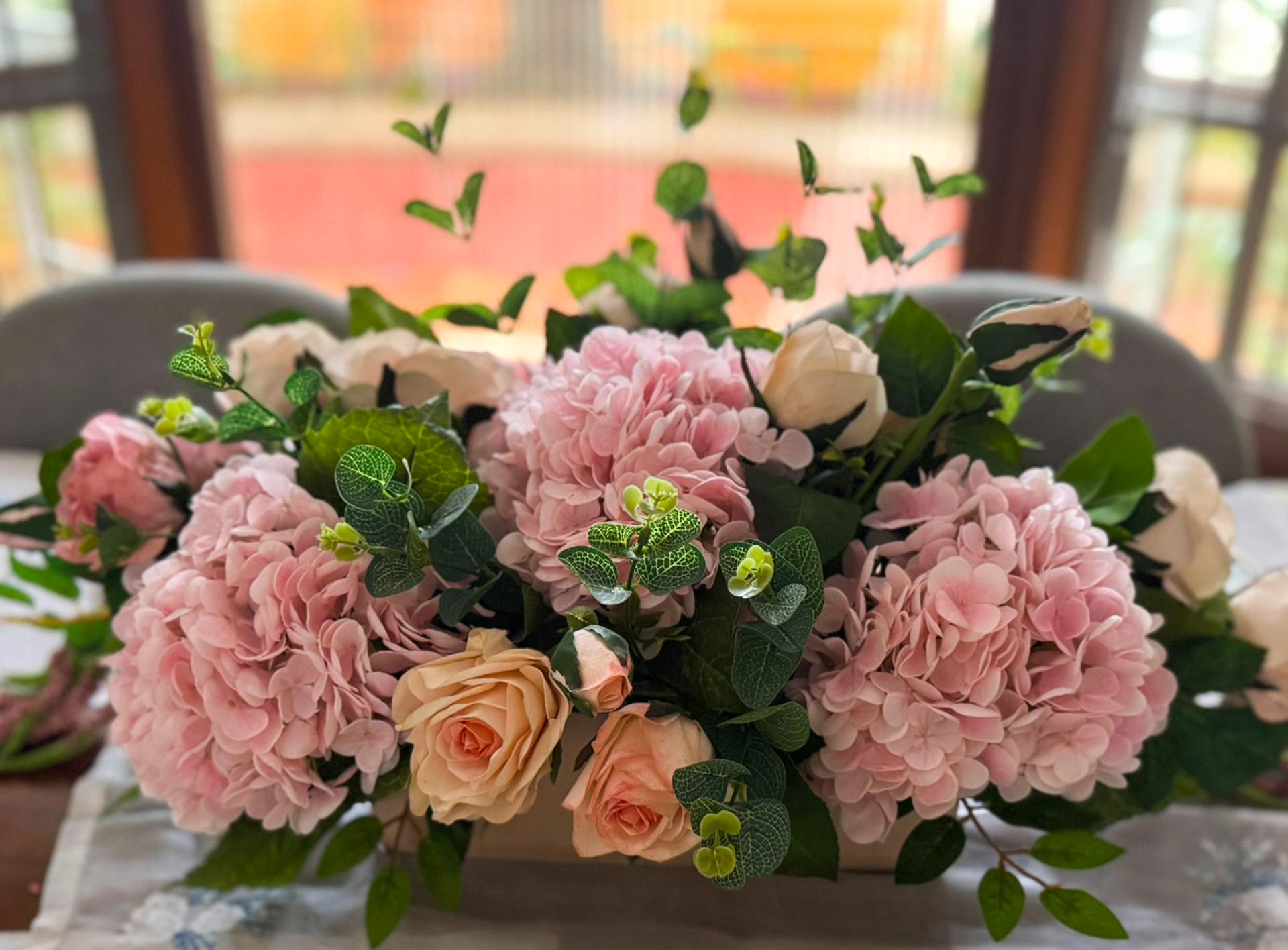 Vibrant tropical bouquet with exotic flowers arranged by Flowerbox